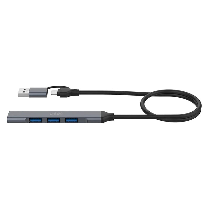 ONTEN UCA9701 USB-A / C Splitter USB 3.0 + 3xUSB 2.0 Computer Expansion Dock OTG Adapter - Grey - 3