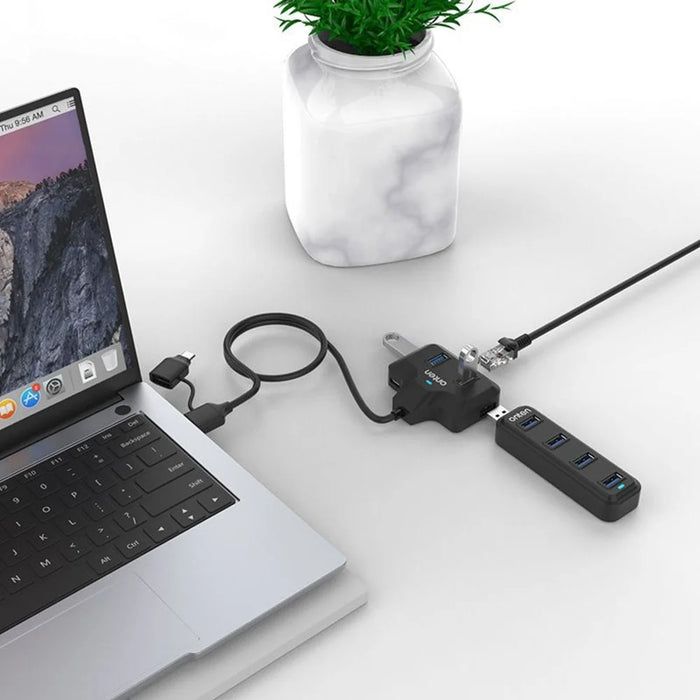 ONTEN UCA5311 USB-C / USB 3.0 Multi-Port Hub High-Speed Data Transfer Gigabit Ethernet Adapter - 7