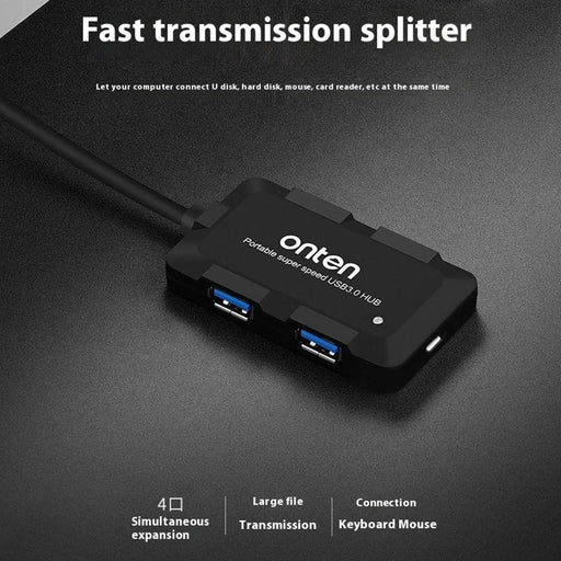 ONTEN 8102B 4-Port USB 3.0 Hub Square Powered Splitter With Smart BC1.2 Charging Protocol 480Mbps  /  5Gbps - 2