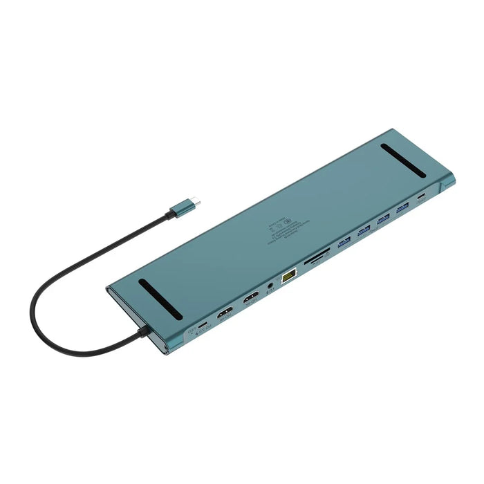 ONTEN 9199 12-in-1 USB-C Hub For Laptop Dual HD 4K Multi-Function Docking Station Ethernet SD Card Reader - 2
