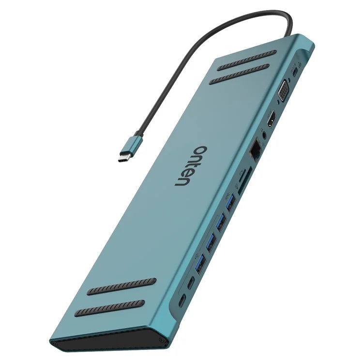 ONTEN 9199A 13 in 1 Multiport Hub Docking Station Gigabit Ethernet 4K HD USB-C PD3.0 Adapter - 1