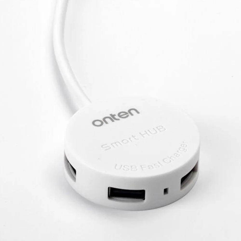 ONTEN OTN-5208 USB2.0 to 4 Port USB2.0 Hub OTG Adapter with Micro USB Power Supply Port - White - 2