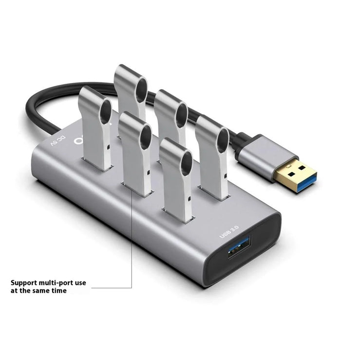 ONTEN 8108 Computer 7 Port USB 3.0 Hub Aluminum Alloy Multi USB Expansion Splitter - 4