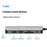 ONTEN 95116D Type-C 6 in 1 Hub Docking Station 4K HD USB3.0 USB2.0 PD3.0 TF SD Card Reader Adapter - 4
