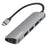 ONTEN 9602 Type-C to 4 x USB3.0 + PD3.0 Hub 5Gbps High Speed Data Transfer Aluminum Alloy Adapter - 1