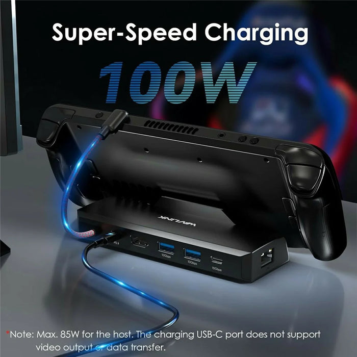 WAVLINK UHP3426 6 in 1 Docking Station for Steam Deck / Asus ROG Ally (2023) / Lenovo Legion Go Gigabit RJ45 100W PD Hub Adapter - 3