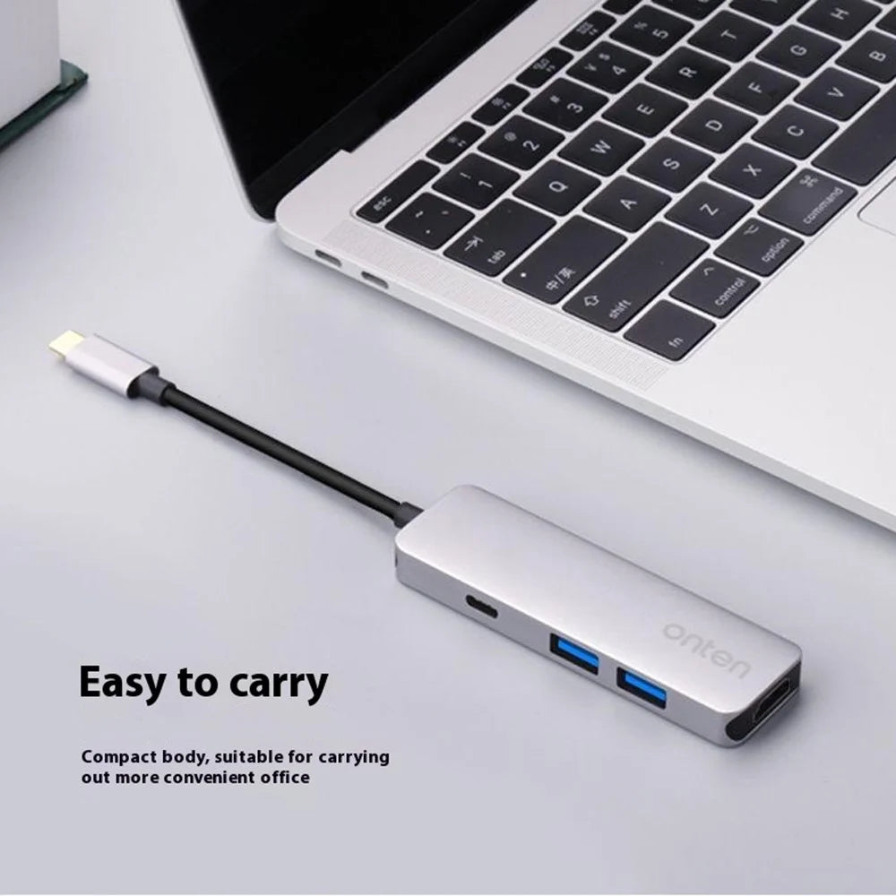 ONTEN OTN-9590 Multifunction Type-C Hub 4K 30Hz HD 2xUSB3.0 PD3.0 Charging Adapter - 5