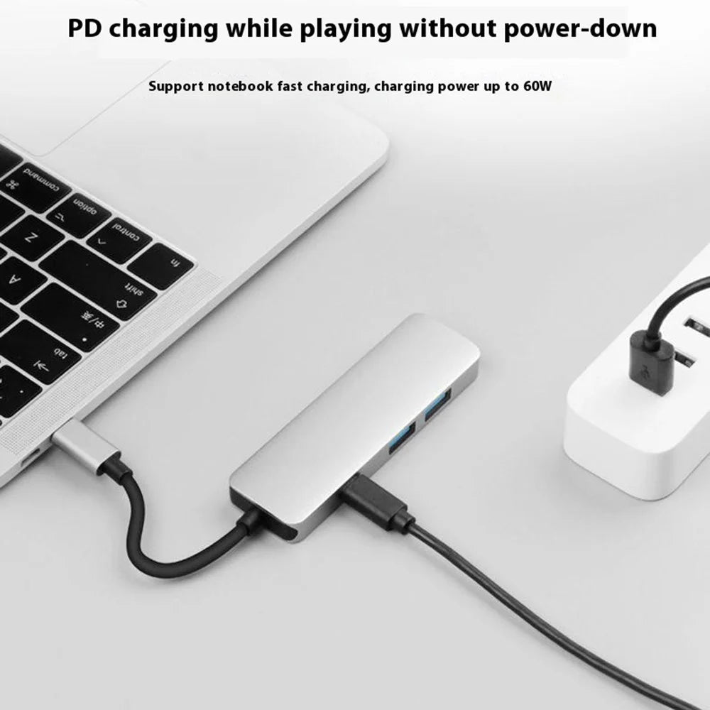 ONTEN OTN-9590 Multifunction Type-C Hub 4K 30Hz HD 2xUSB3.0 PD3.0 Charging Adapter - 6