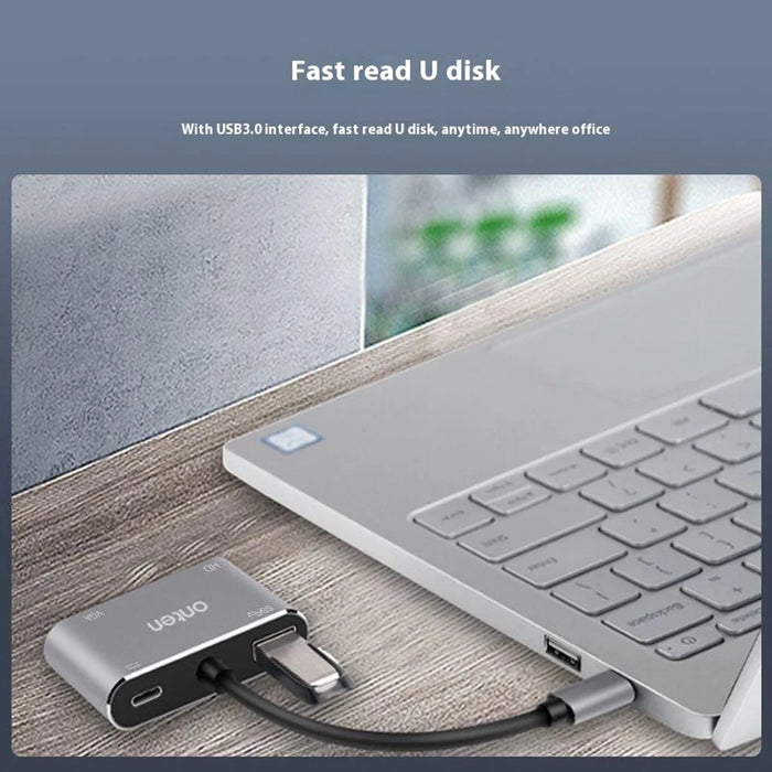 ONTEN OTN-95112 USB-C to HD + VGA + USB + Type-C Adapter HD 4K Video Converter - 6
