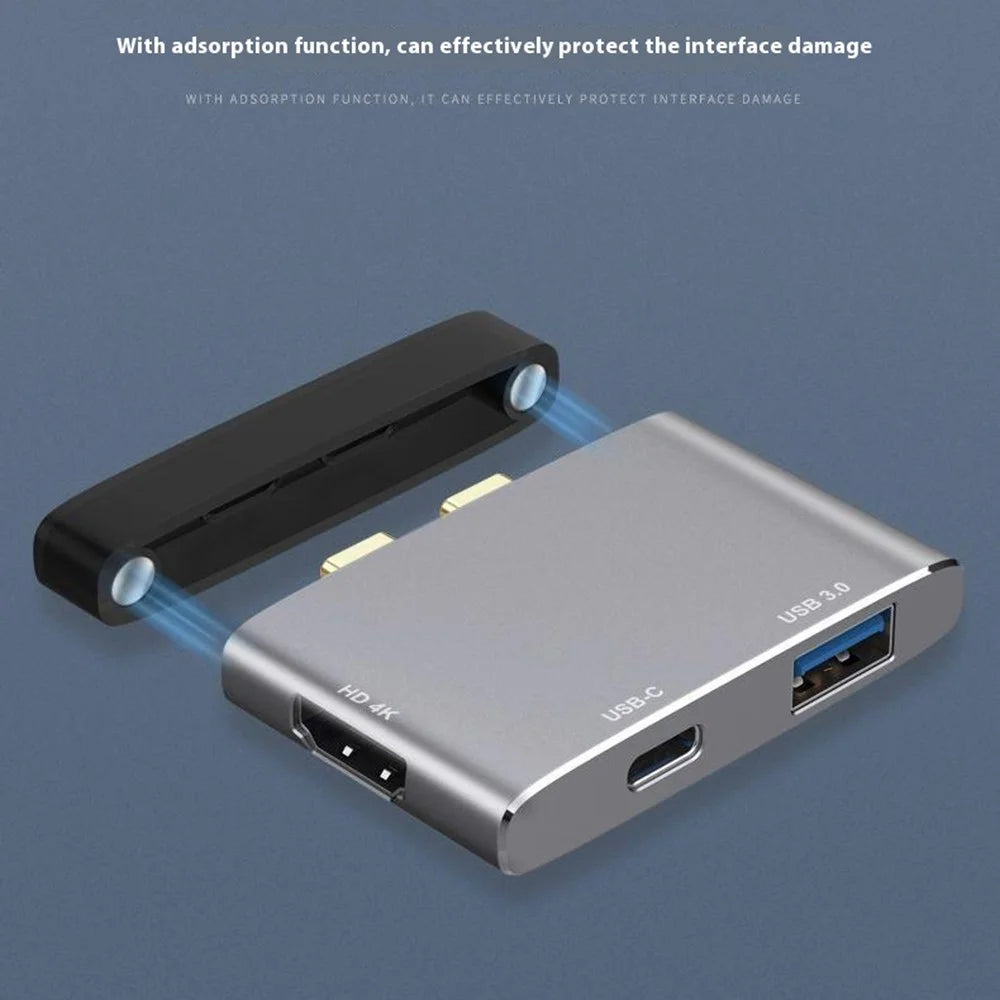 ONTEN 9177S For MacBook Type-C Hub PD3.0 Charging 4K HD Video Output USB 3.0 Expansion Dock - 4