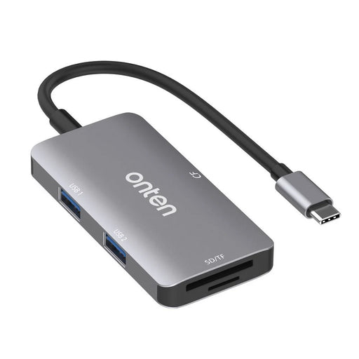 ONTEN OTN-91182 Type-C to 2 x USB3.0 + SD / TF 3.0 + CF 3.0 Multifunctional Camera Card Reader USB3.0 Hub - 1