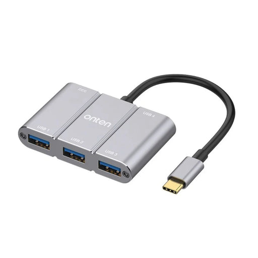 ONTEN 9506B High Speed 4 x USB 3.0 Hub 5Gbps Transfer Rate Aluminum Alloy Type-C Expansion Adapter - 1