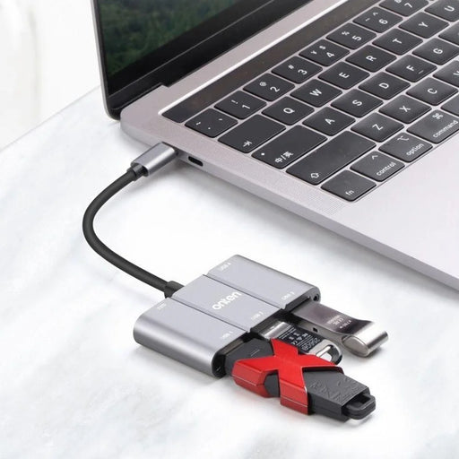 ONTEN 9506B High Speed 4 x USB 3.0 Hub 5Gbps Transfer Rate Aluminum Alloy Type-C Expansion Adapter - 2