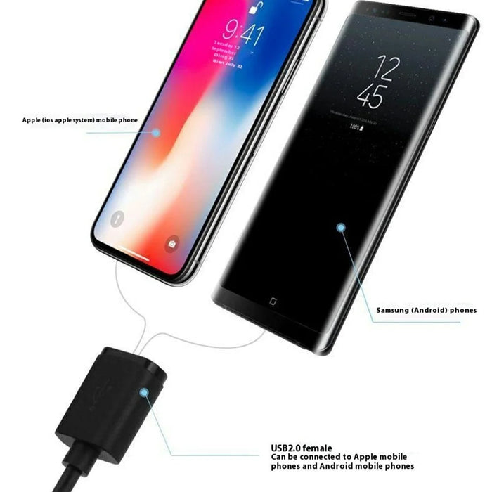 ONTEN OTN-7562S USB Male Power + USB2.0 Female to HD Adapter Cable Smartphone Screen Mirroring Cord - 5