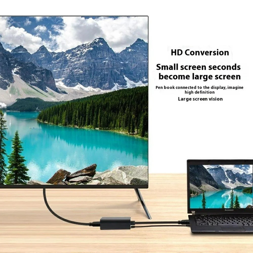 ONTEN 5169 HD to VGA 1080P Converter Adapter with Audio Port - 3