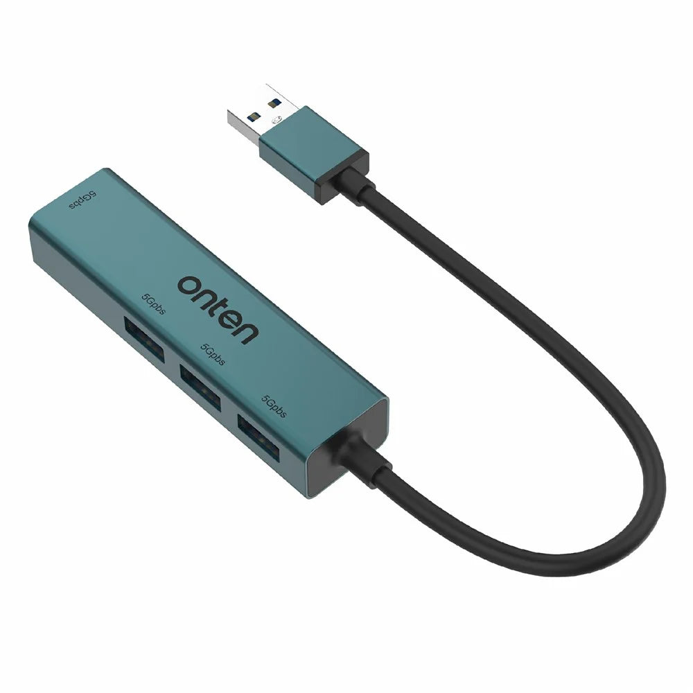 ONTEN 5222 4 in 1 USB Hub Aluminum Alloy 5Gbps Data Transfer 4xUSB 3.0 Splitter Adapter - 2