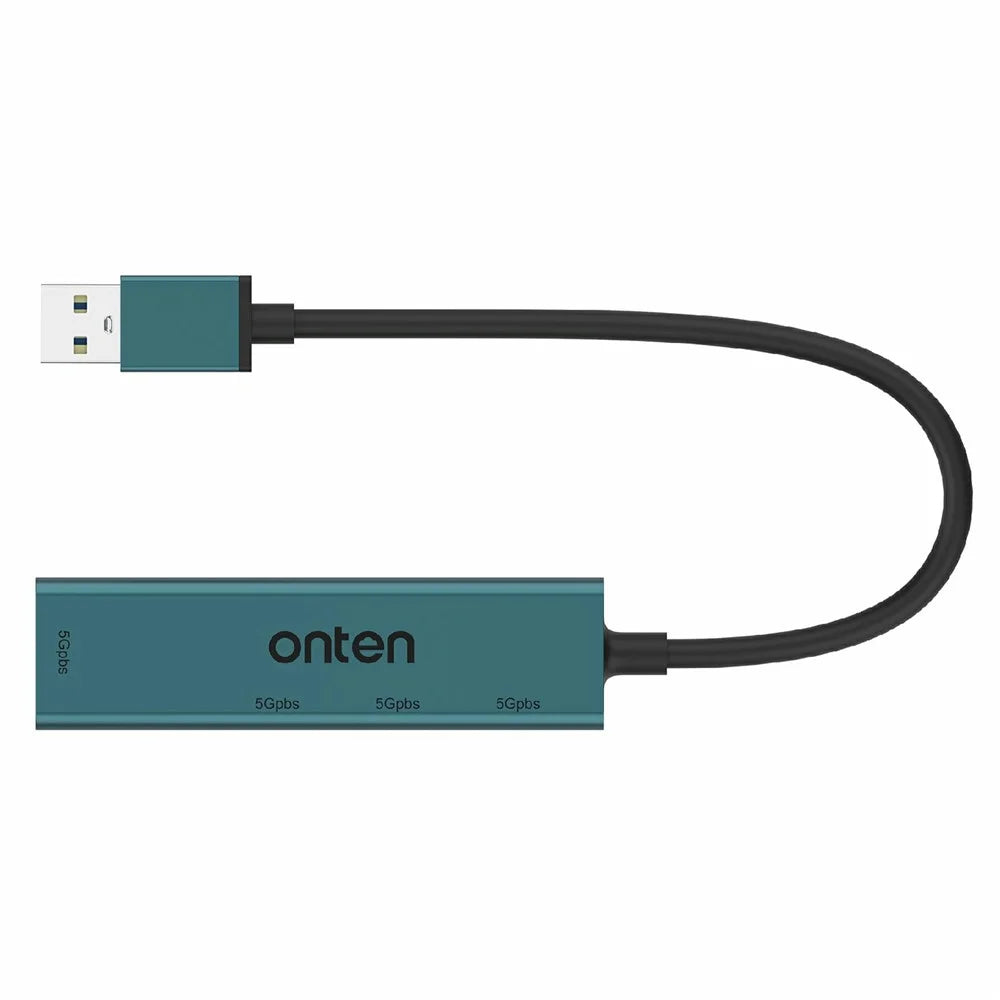 ONTEN 5222 4 in 1 USB Hub Aluminum Alloy 5Gbps Data Transfer 4xUSB 3.0 Splitter Adapter - 3