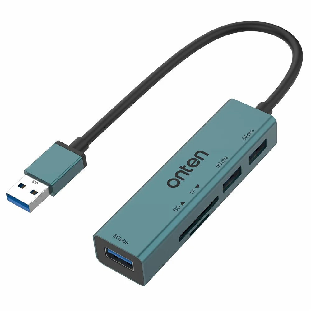 ONTEN 5223 5 in 1 USB 3.0 Hub Expansion Dock 3xUSB3.0 TF SD Card Reader Adapter - 1