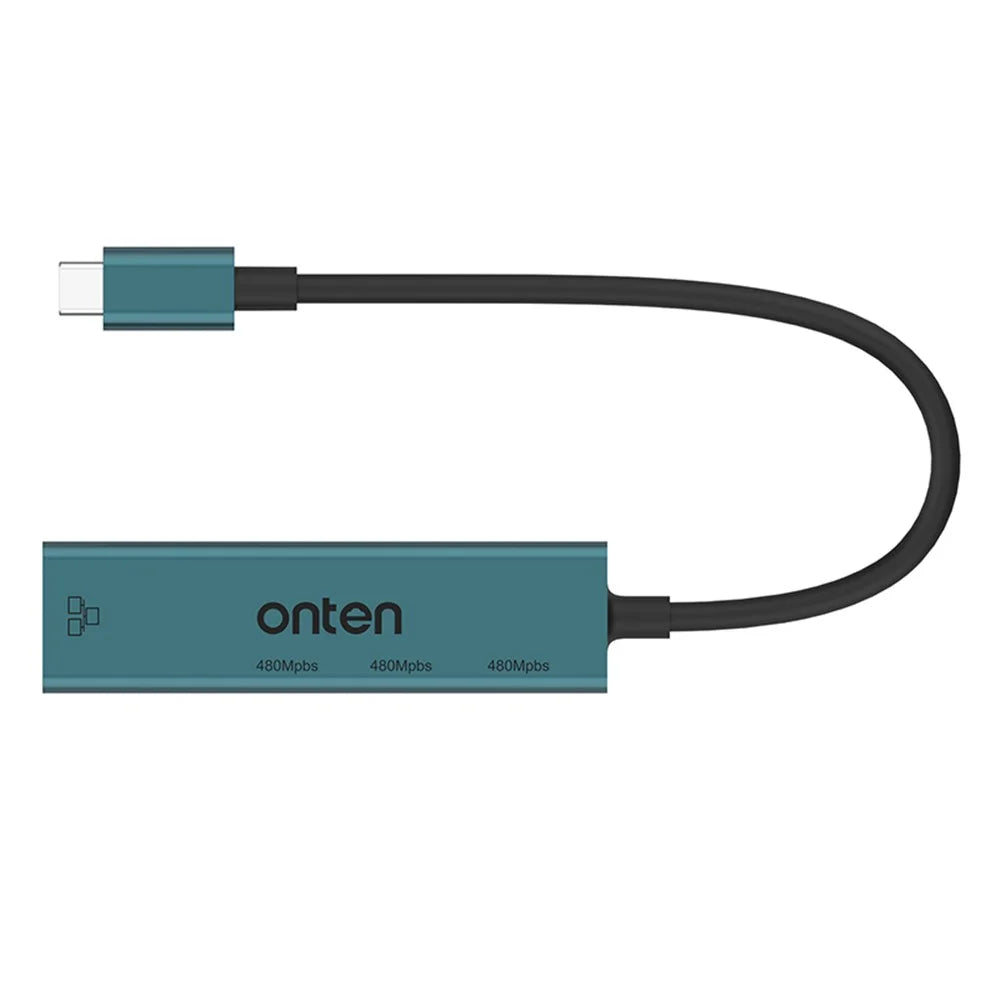 ONTEN 95226 Type-C to RJ45 + 3xUSB2.0 Ethernet Adapter USB Hub 4 in 1 Docking Station - 3
