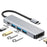 2421 Type-C 5 in 1 Laptop Expansion Hub 8K DP 100W PD Charging USB 2.0 Ports Adapter - 3