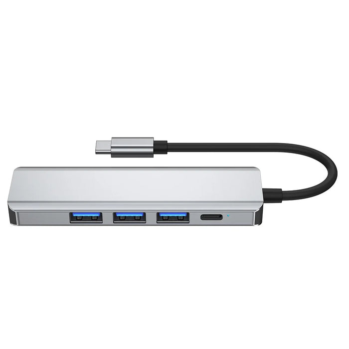 2421 Type-C 5 in 1 Laptop Expansion Hub 8K DP 100W PD Charging USB 2.0 Ports Adapter - 6