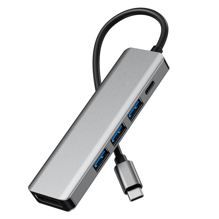 2421 Type-C 5 in 1 Laptop Expansion Hub 8K DP 100W PD Charging USB 2.0 Ports Adapter - 7