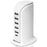 828 40W Multi-Port Charger Type-C + 5 USB-A Desktop Phone Fast Charging Station - White / US Plug - 1