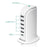 828 40W Multi-Port Charger Type-C + 5 USB-A Desktop Phone Fast Charging Station - White / US Plug - 4