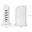 828 40W Multi-Port Charger Type-C + 5 USB-A Desktop Phone Fast Charging Station - White / US Plug - 5