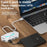 0.6m USB 2.0 Hub 7 Port Splitter Adapter with Power Delivery / RGB Ambient Light / Data Transfer for Laptop - Black - 7