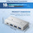 HST-3A1C USB Hub 3 x USB3.0 + Type-C Splitter Adapter Magnetic Rail Expansion Dock - Black - 6