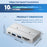 HST-2A1CTS USB Hub Magnetic Rail Expansion Dock 2 x USB3.0 + Type-C + SD TF Card Reader - Black - 6