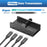 YW-HCL-4C-Pro 4 Ports USB C 3.1 Hub 10Gbps High Speed Data Transfer Clip On External Dock Station - Black - 3