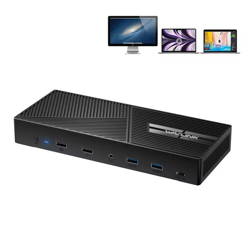 WAVLINK UG69PD27 DisplayLink 4K Monitor Docking Station USB-C KVM Exchanger Hub Adapter - US Plug - 1