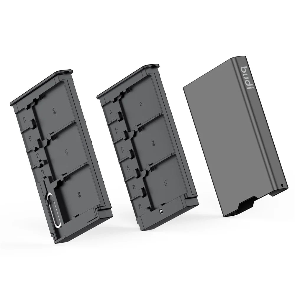 BUDI DC553B Portable Memory Card Storage Box for SD TF Nano Cards Protecter Case - 3