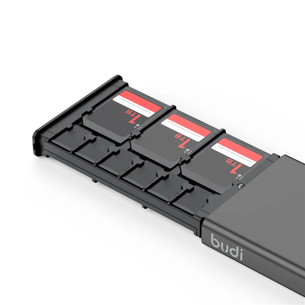 BUDI DC553B Portable Memory Card Storage Box for SD TF Nano Cards Protecter Case - 5