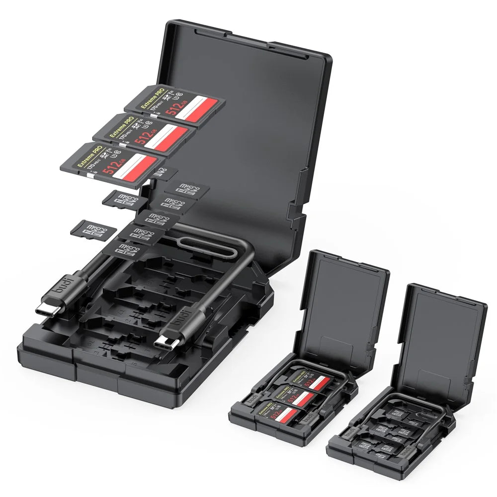BUDI CP582B Multifunctional SD / TF Card Reader with 4 SD Slots and 8 TF Slots 5Gbps High Speed Memory Card Reader - 2