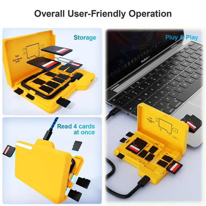 BUDI CP585Y USB 3.0 Multi-Function TF Card Reader Writer High Speed 5Gbps OTG Compatible with Windows / Mac / Linux / iOS - 6
