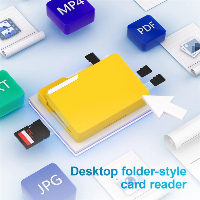 BUDI CP585Y USB 3.0 Multi-Function TF Card Reader Writer High Speed 5Gbps OTG Compatible with Windows / Mac / Linux / iOS - 7