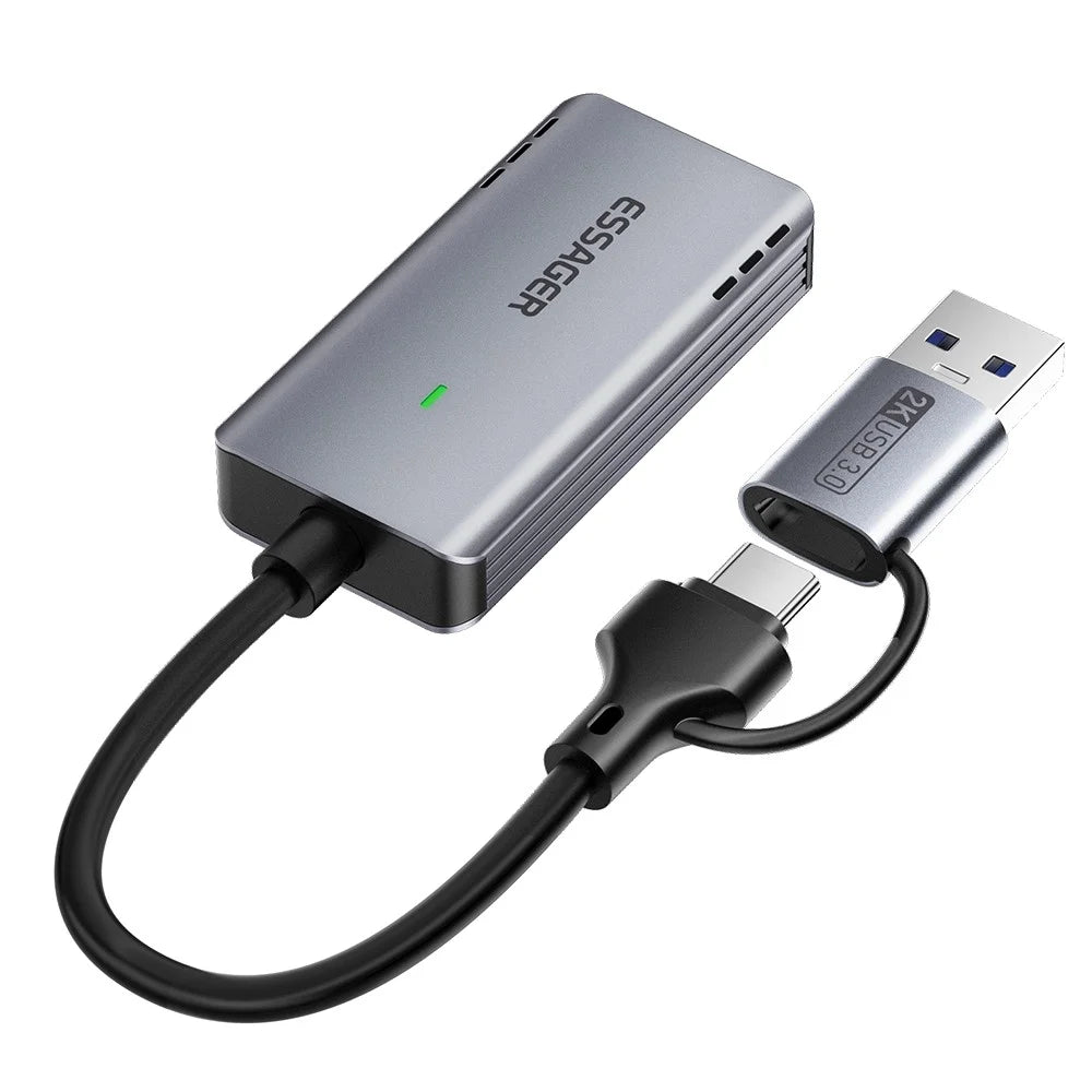 ESSAGER ECJK2K-HC0G-Z 4K 60Hz HD Video Capture Card USB 3.0 2 in 1 Interface Plug and Play Capture Card with Cable - 2