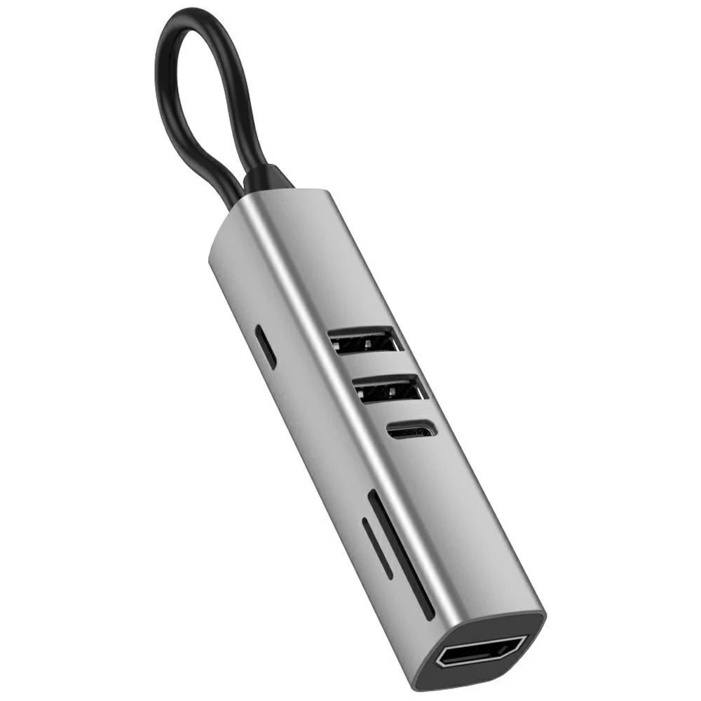 7 in 1 Type C to HDTV Portable Dock USB 3.0 Hub 100W PD Fast Charging 4K Display SD / TF Card Reader - 1