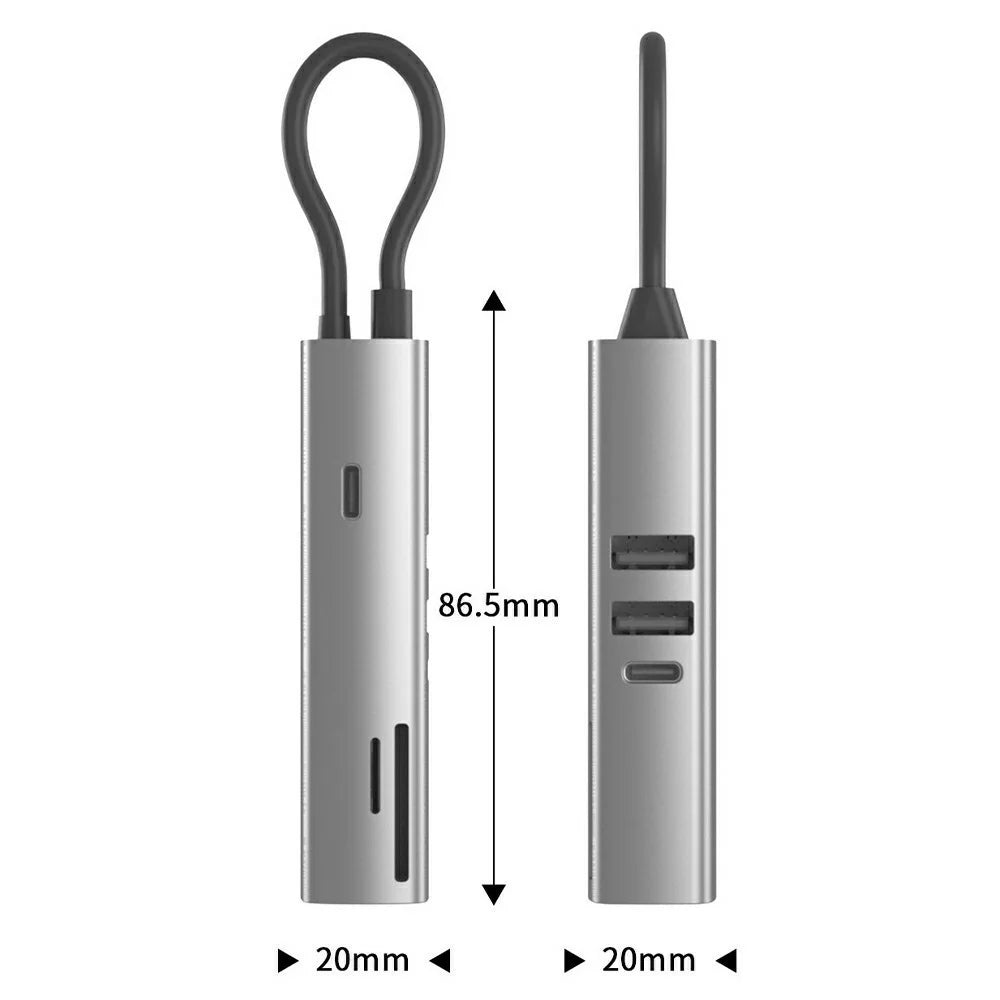 7 in 1 Type C to HDTV Portable Dock USB 3.0 Hub 100W PD Fast Charging 4K Display SD / TF Card Reader - 7