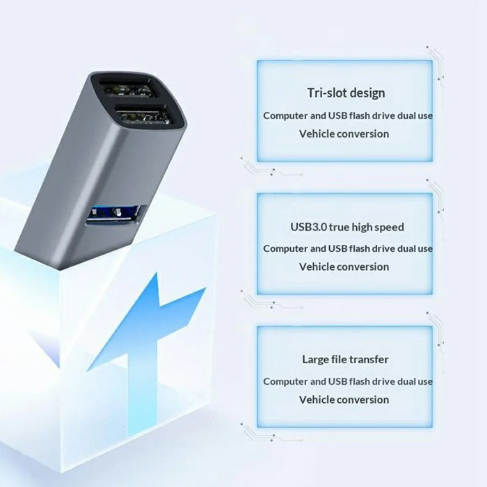TYS-5U-C Type C Docking Station 5 in 1 USB 3.0 Hub Portable Adapter for Mouse / Keyboard / U Disk / SD / TF Card Compatible with Windows / MacOS / Linux / Android Devices - Tarnish - 7