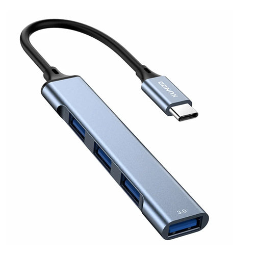 XUNDD XDDC-069 Aluminum Alloy Expansion Dock 4 in 1 USB Hub Data Transfer Multi-Port Adapter - Type-C - 1