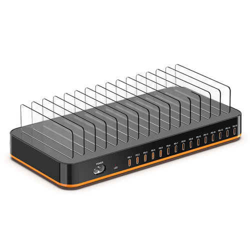 WLX-815C 360W High Power Multi-Port Charging Station PD Fast Charger Desktop Stand - 1
