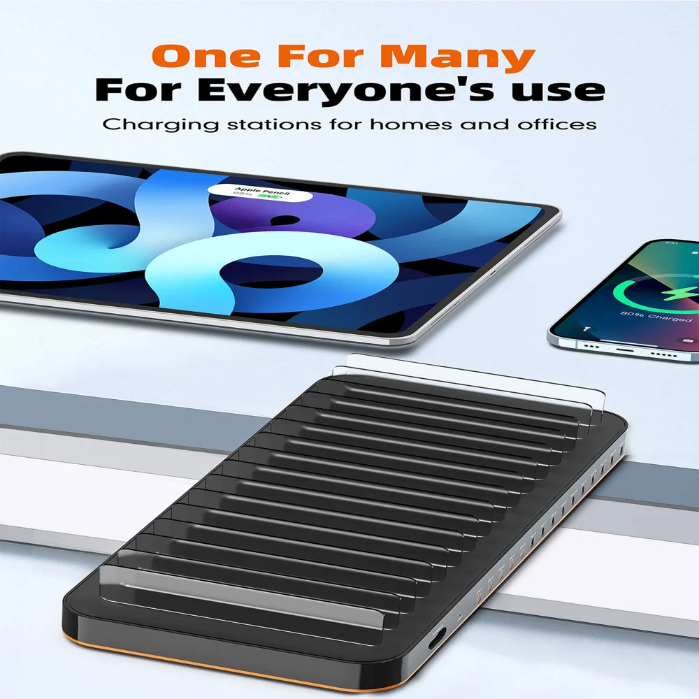 WLX-815C 360W High Power Multi-Port Charging Station PD Fast Charger Desktop Stand - 5