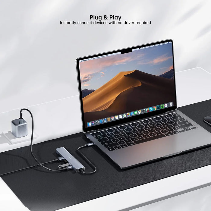XUNDD XDDC-072 Expansion Dock 7 in 1 Type-C Hub USB-C to PD  /  USB 3.0  /  USB 2.0  /  HD  /  SD  /  TF Card Reader - Grey - 4