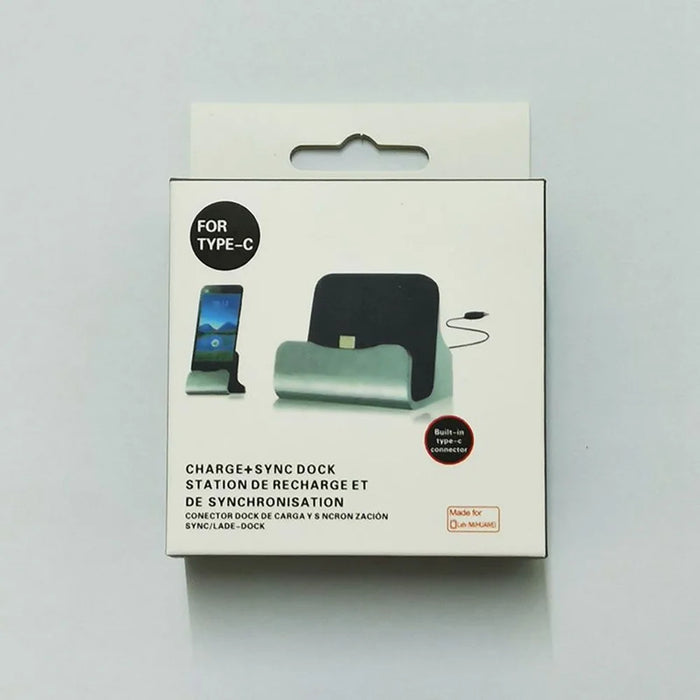 Type-C Desktop Charging Dock Stand Multifunctional Charging Station for Smartphones - Silver - 6
