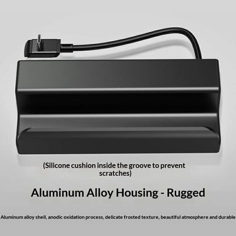 HC-86E 6 in 1 Docking Station for Steam Deck  /  Asus ROG Xbox Ally (2025)  /  Lenovo Legion Go Gigabit Ethernet 4K HD PD 60W Charging Hub - Black - 7