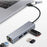 COTECI 16023 4 in 1 USB Hub USB-C / Type-A to USB3.0 USB2.0 RJ45 Ethernet Docking Station for Laptop Tablet - Grey - 2